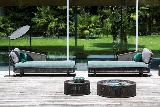 Patio অবসর বহিরঙ্গন Chaise লাউঞ্জ Daybed চুক্তি মানের Baech গার্ডেন Lounger চেয়ার