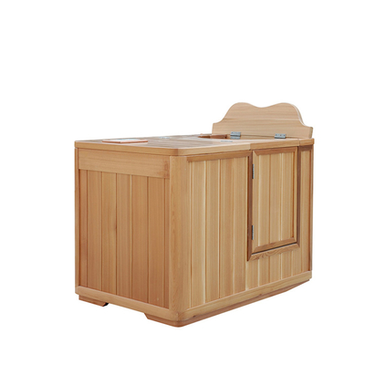 সুদূর ইনফ্রারেড অর্ধেক Sauna বাষ্প স্নান ঐতিহ্যগত এক ব্যক্তি কাঠ 110w