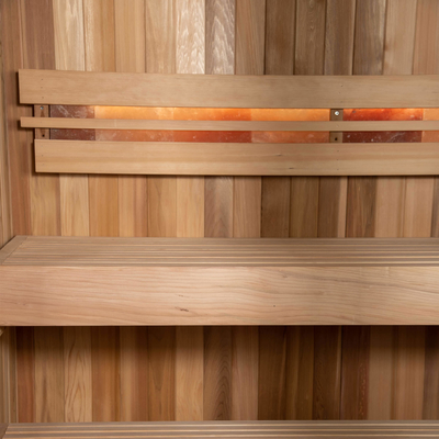ইনডোর ঐতিহ্যগত পরিষ্কার হেমলক 4-6 ব্যক্তি Sauna রুম Sauna কেবিন