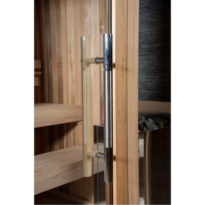 ইনডোর ঐতিহ্যগত পরিষ্কার হেমলক 4-6 ব্যক্তি Sauna রুম Sauna কেবিন