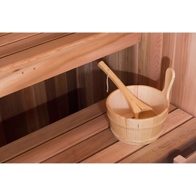 220V শুকনো বাষ্প ঐতিহ্যগত Sauna অন্দর কাঠ লাল সিডার ETL