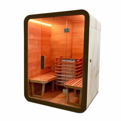 ঐতিহ্যগত প্রবণতা পোর্টেবল Sauna সলিড রেড সিডার বাষ্প Sauna রুম 2 ব্যক্তি